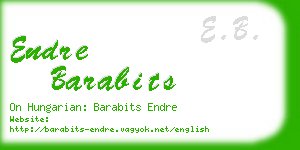 endre barabits business card